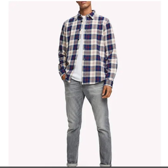 Scotch and Soda Checked Shirt with Spread Collar L - Picture 7 of 7